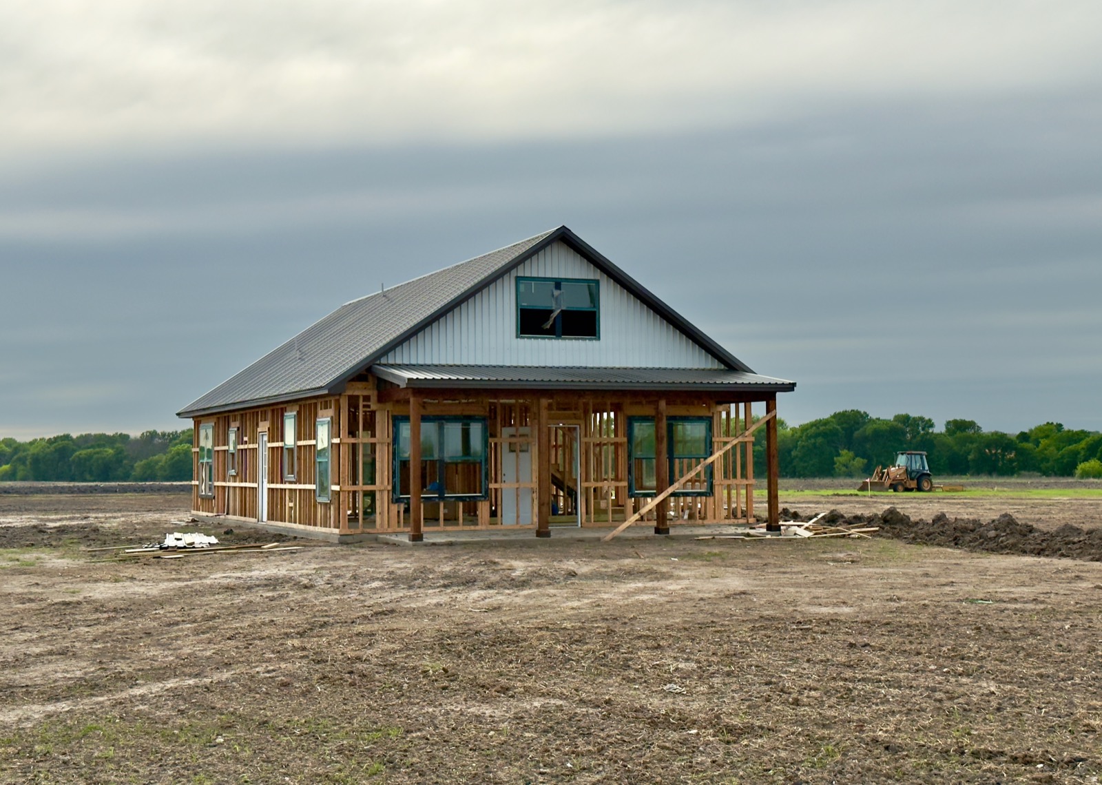 A building under construction on community land